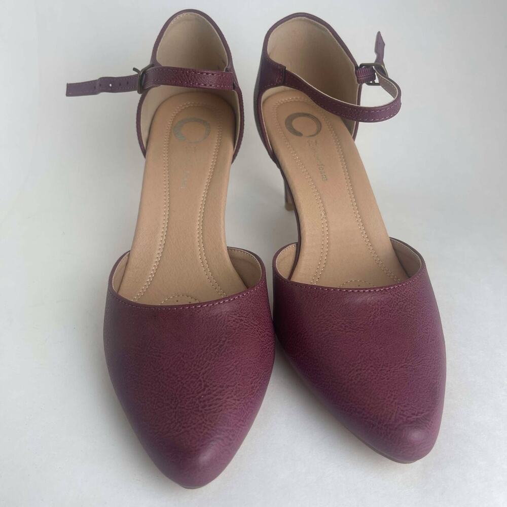 Journee Collection Womens Tru Comfort Foam Bettie Pump Wine Size‎ 10 New No Box - Picture 2 of 9